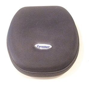 Farenheit Headphone Case - Black. Approx. 8" x 6 1/2" x 2"